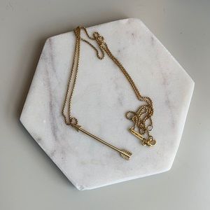 14K Gold Plate Arrow Necklace